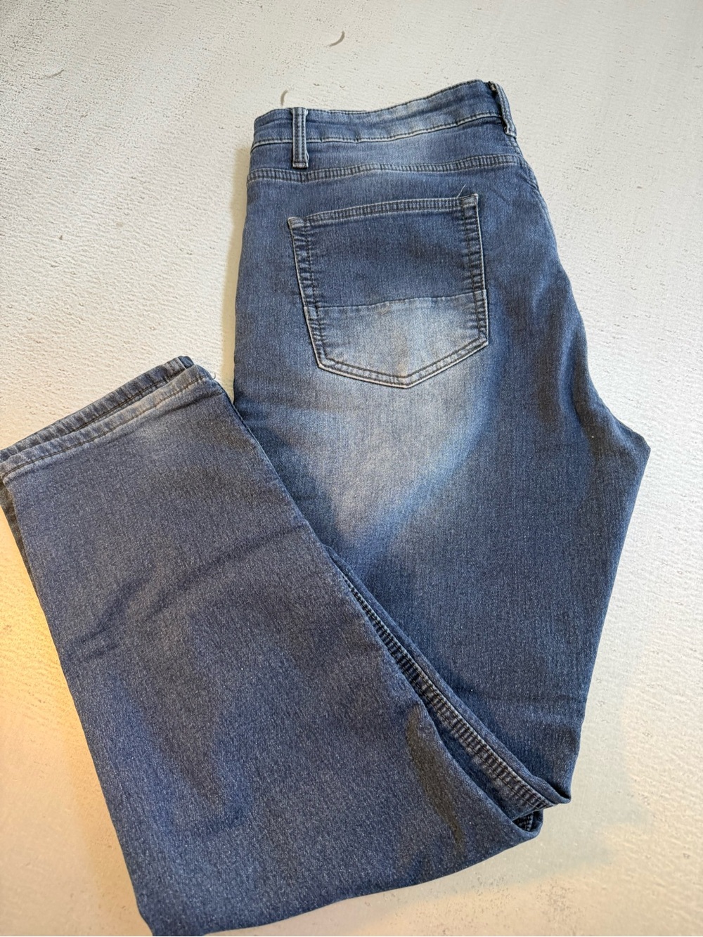 Men's Skinny Denim Jeans in Washed Blue